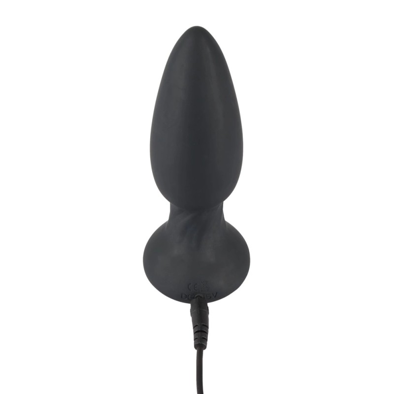 Black Velvets - Rotacyjny Korek Analny Z Pilotem 14 cm Czarny