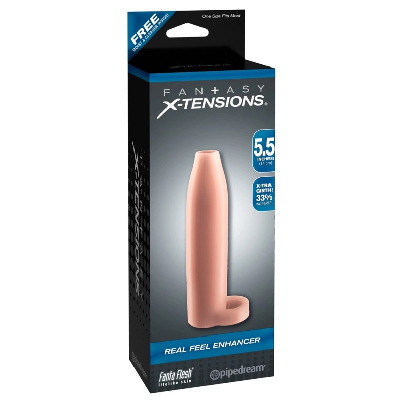 Fantasy X-Tensions - Nakładka Na Penisa 33% Większy Penis Cielisty 14cm