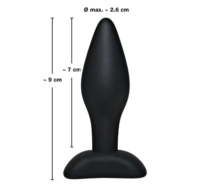 Silikonowy Korek Analny Mały(9cm) - Black Velvets