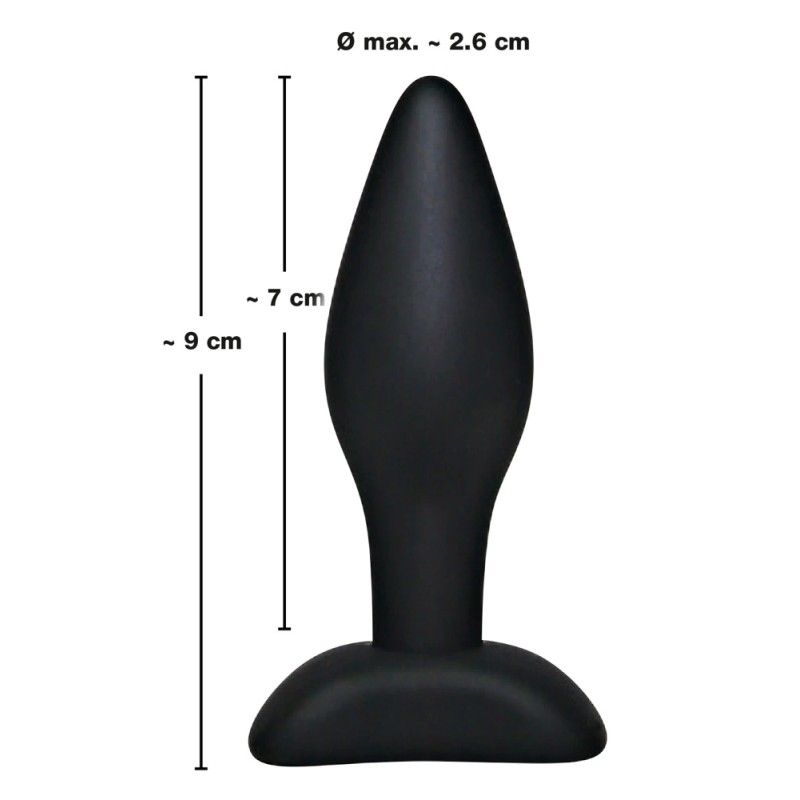 Silikonowy Korek Analny Mały(9cm) - Black Velvets