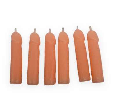 Świeczki-Party Penis Candles 6pcs Pack Flesh