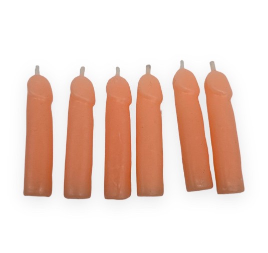 Świeczki-Party Penis Candles 6pcs Pack Flesh