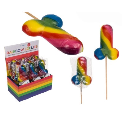 Lizak tęczowy penis/Rainbow Lollies 85g