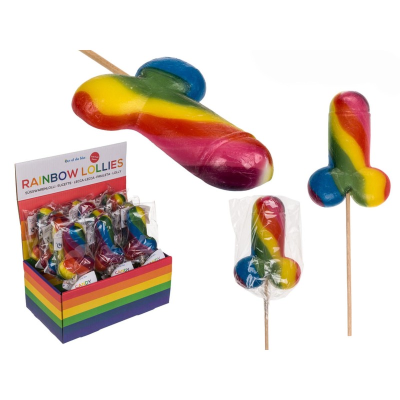 Lizak tęczowy penis/Rainbow Lollies 85g