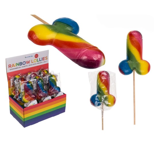 Lizak tęczowy penis/Rainbow Lollies 85g