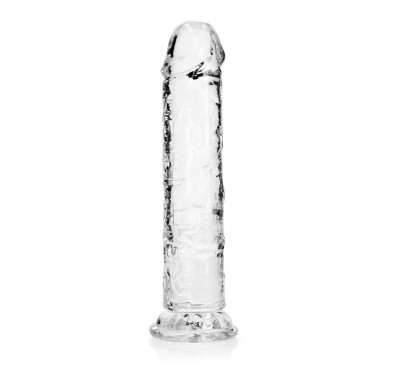 Żelowe przezroczyste dildo z przyssawką waginalne i analne 22 cm