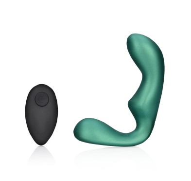 Pointed Vibrating Prostate Massager with Remote Control - Metallic Green