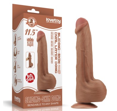 11.5'' King Sized Sliding Skin Dual Layer Dong Brown