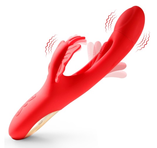 Butterfuly dual flicking vibrator