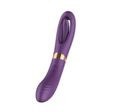 Flicking dual g spot vibrator