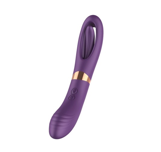 Flicking dual g spot vibrator