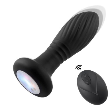 Lighting anal plug black