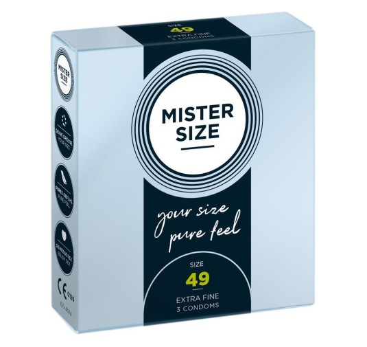 Mister Size 49mm pack of 3