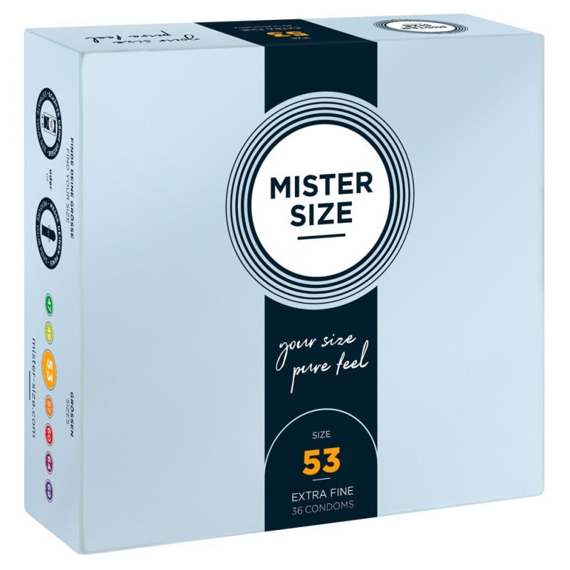 Mister Size 53mm pack of 36