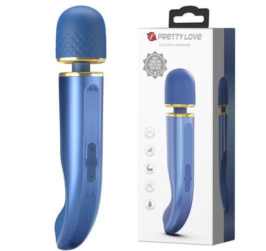 PRETTY LOVE - Colorful Massager Blue, 7 vibration functions 5 levels of speed control