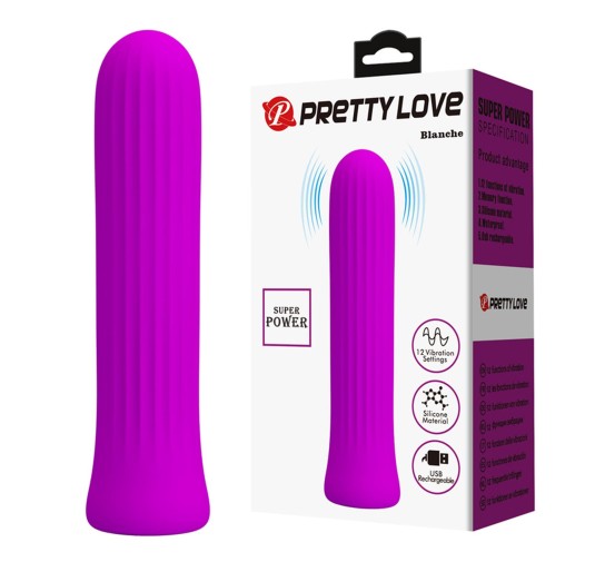 PRETTY LOVE - Blanche Purple, 12 vibration functions Memory function