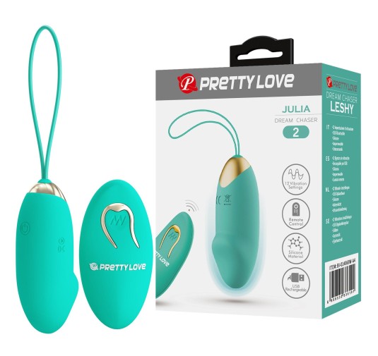 PRETTY LOVE - JULIA Dream chaser 2, Green, Wireless remote control 12 vibration functions