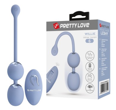 PRETTY LOVE - WILLIE Dream chaser 6, Blue, Wireless remote control 12 vibration functions Memory function