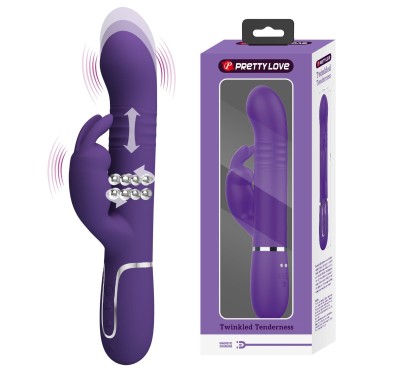 PRETTY LOVE - Coale dark Purple, 7 vibration functions 4 rotation functions 4 thrusting settings