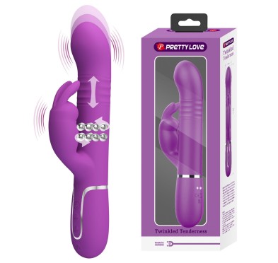 PRETTY LOVE - Coale Purple, 7 vibration functions 4 rotation functions 4 thrusting settings