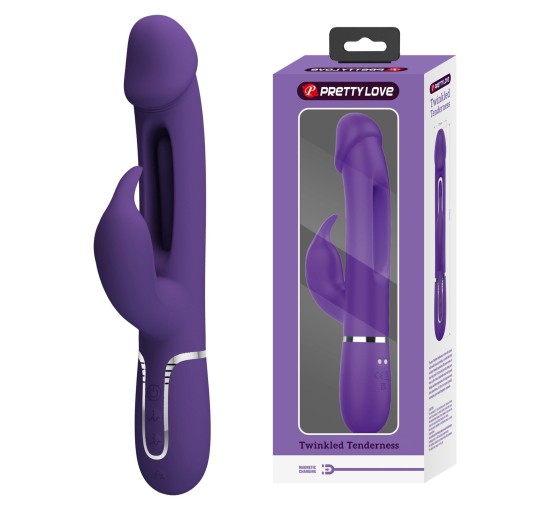 PRETTY LOVE - Kampas dark Purple, 7 vibration functions 4 licking settings