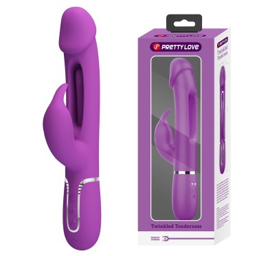 PRETTY LOVE - Kampas Purple, 7 vibration functions 4 licking settings