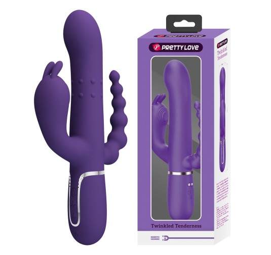 PRETTY LOVE - Cammy Dark Purple, Twinkled Tenderness, 7 thumping functions 7 vibration functions 4 rolling functions