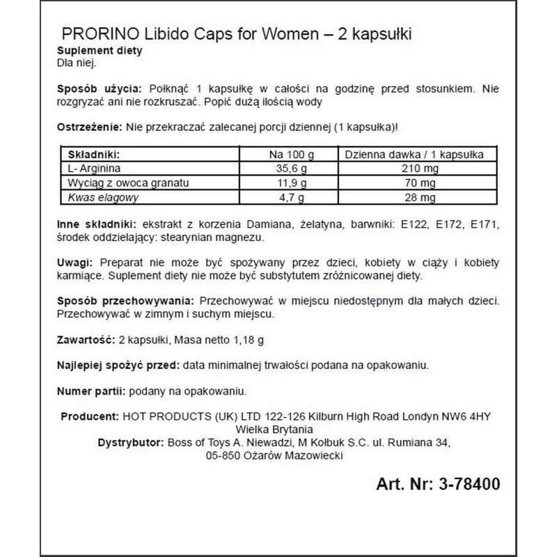 Mocne sex kapsułki podniecające dla kobiet 2szt Mocne sex kapsułki podniecające dla kobiet 2szt