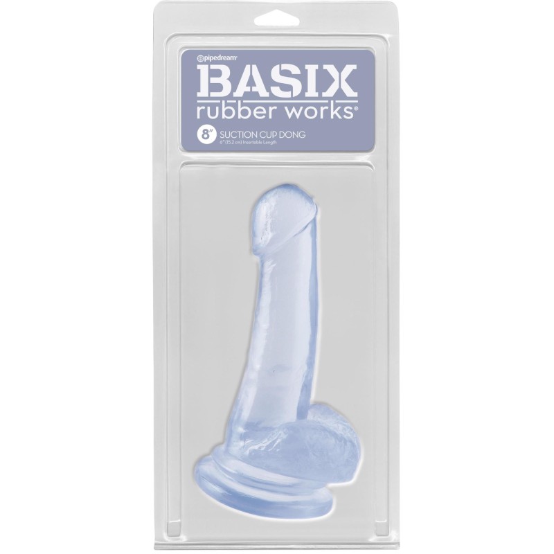 Przezroczyste duże dildo penis z przyssawką 20 cm Przezroczyste duże dildo penis z przyssawką 20 cm