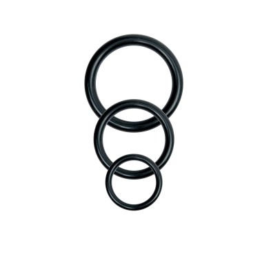 Uprząż do strap-onów 3 silikonowe pierścienie Uprząż do strap-onów 3 silikonowe pierścienie