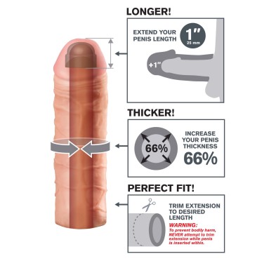Stymulator-FX MEGA 1"""" EXTENSION FLESH