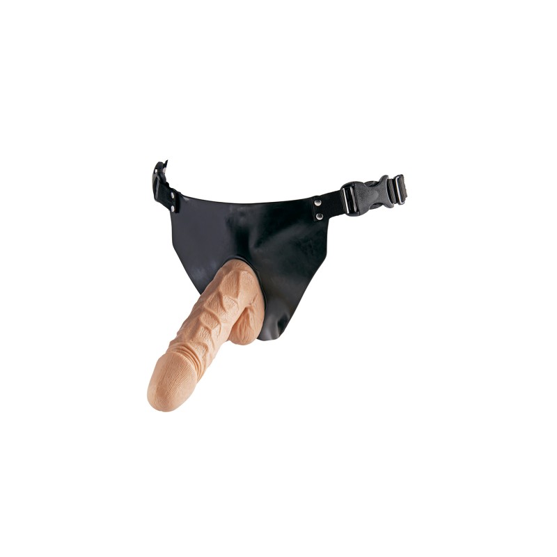 Majtki z dildo członkiem strapon uprząż penis 18cm Majtki z dildo członkiem strapon uprząż penis 18cm