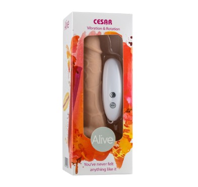 Dildo z wibracją rotacją pilot cielisty 18 cm Dildo z wibracją rotacją pilot cielisty 18 cm