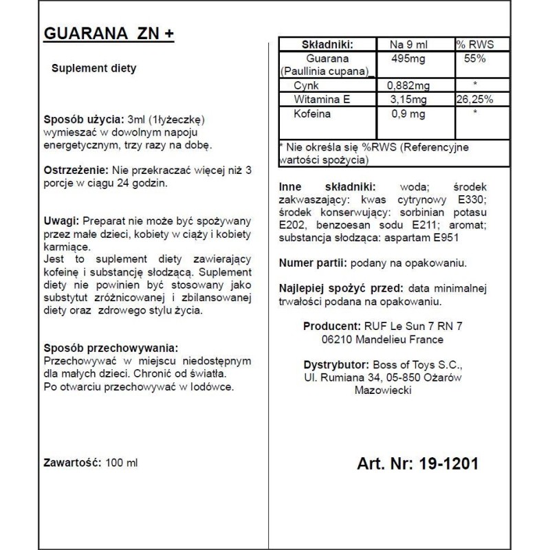 Guarana silny ekstrakt na energię podniecenie sex Guarana silny ekstrakt na energię podniecenie sex