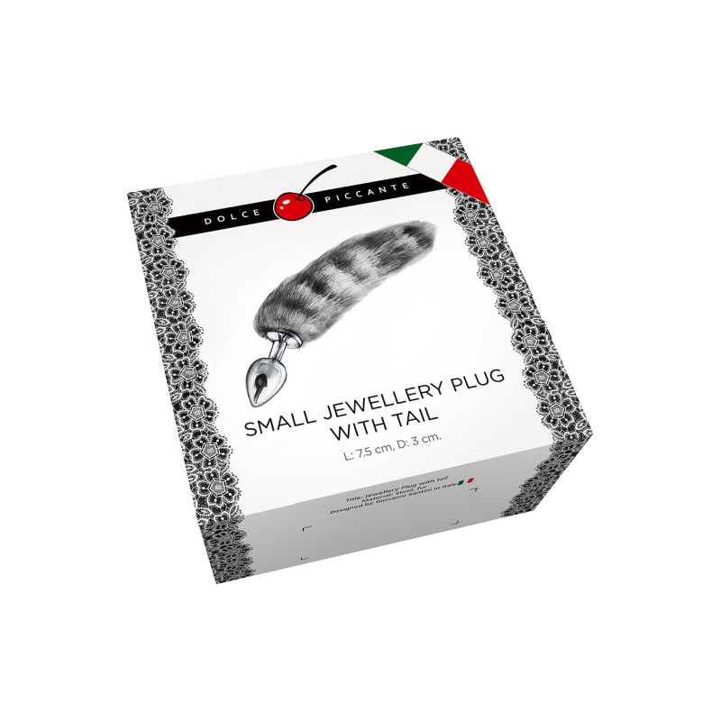 Korek kita jewellery small silver stripe tail Korek kita jewellery small silver stripe tail