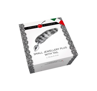 Korek kita jewellery small silver stripe tail Korek kita jewellery small silver stripe tail