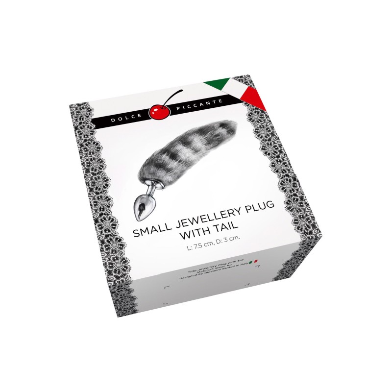 Korek kita jewellery small silver stripe tail Korek kita jewellery small silver stripe tail