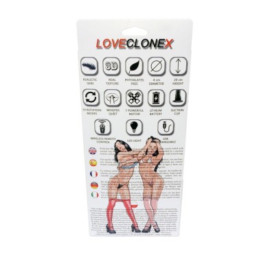 Dildo z wibracją rotacją pilot cyberskóra 17cm