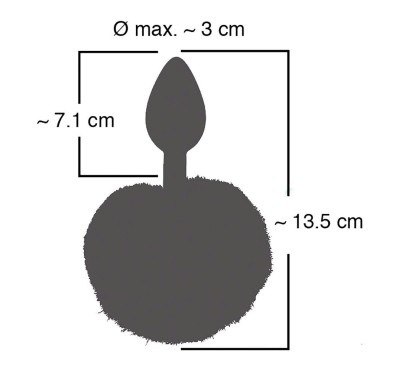 Korek analny z puchatym ogonkiem króliczka 13cm Korek analny z puchatym ogonkiem króliczka 13cm