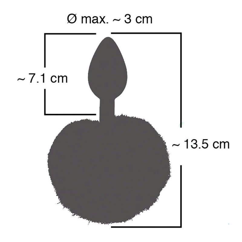Korek analny z puchatym ogonkiem króliczka 13cm Korek analny z puchatym ogonkiem króliczka 13cm