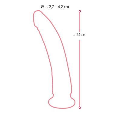 Realistyczny miękki penis dildo przyssawka 24cm