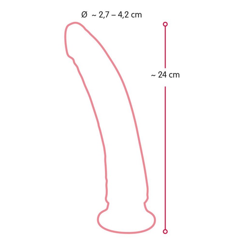 Realistyczny miękki penis dildo przyssawka 24cm