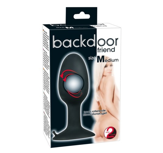 Wydrążony korek plug analny obciążony sex m 11cm