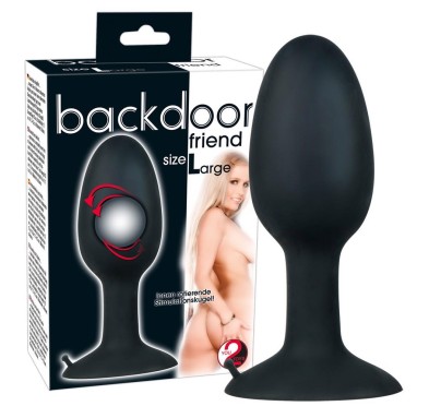 Wydrążony korek plug analny obciążony sex l 12cm Wydrążony korek plug analny obciążony sex l 12cm