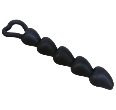 Plug sex analny sonda z kulkami pętlą serca 19cm