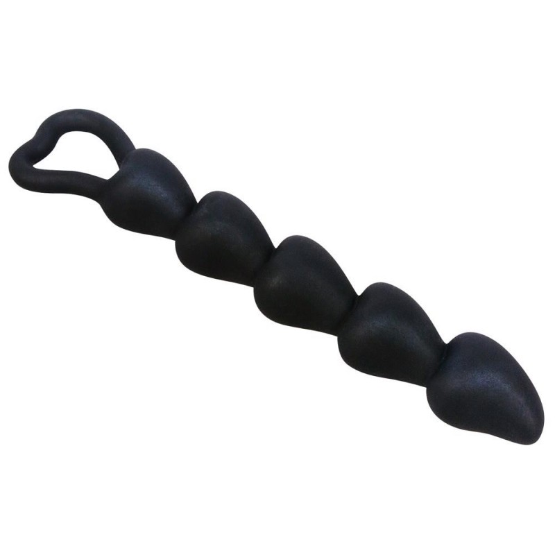 Plug sex analny sonda z kulkami pętlą serca 19cm