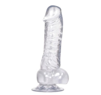 Realistyczne przezroczyste dildo przyssawka 18cm Realistyczne przezroczyste dildo przyssawka 18cm