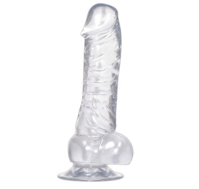 Realistyczne przezroczyste dildo przyssawka 18cm Realistyczne przezroczyste dildo przyssawka 18cm