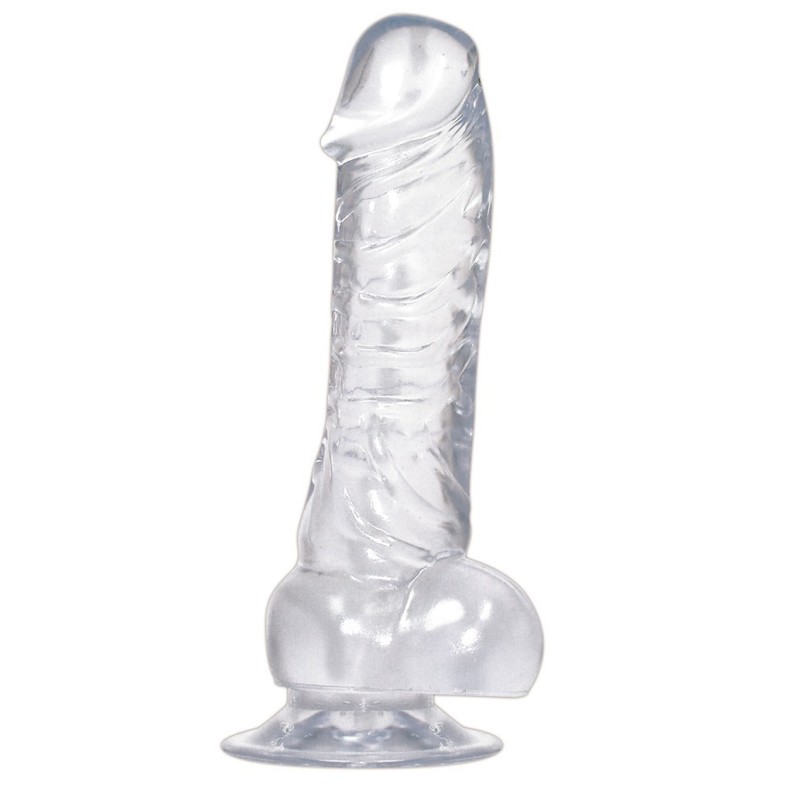 Realistyczne przezroczyste dildo przyssawka 18cm Realistyczne przezroczyste dildo przyssawka 18cm