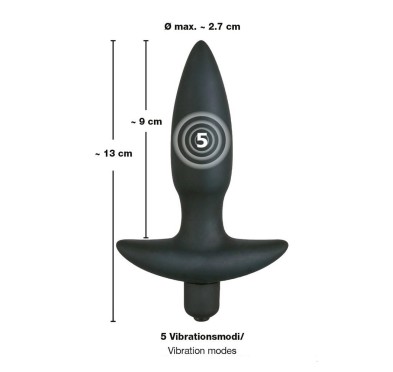 Wibrująca zatyczka analna korek plug do pupy 13cm